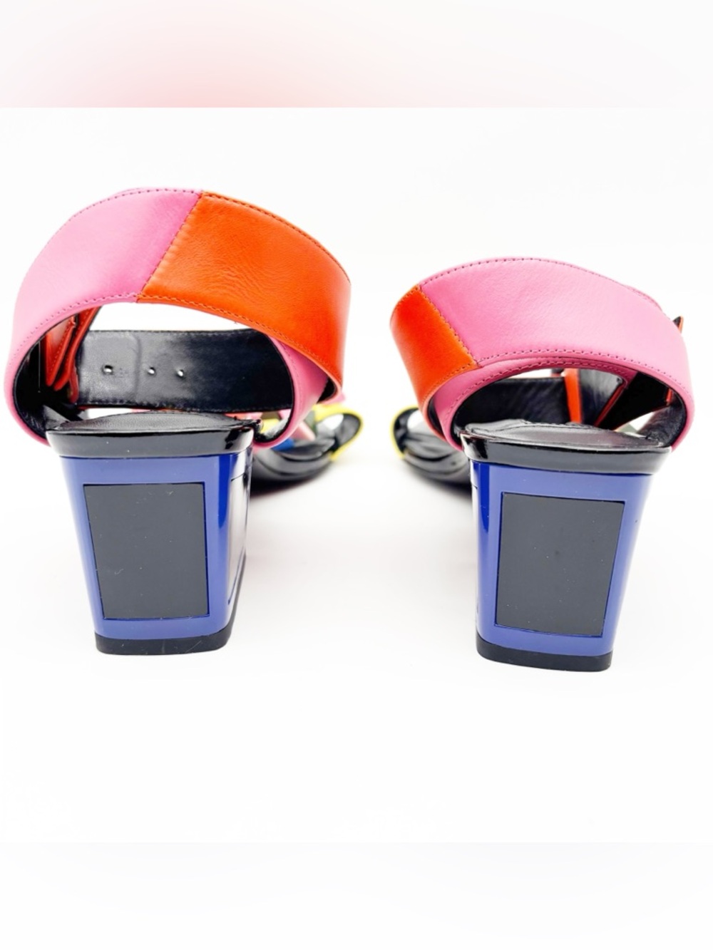 Colorblock Studded Block Heel Sandal - Multi - Picture 9 of 15
